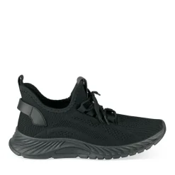 Baskets Running NOIR Femme Motif Uni A Enfiler