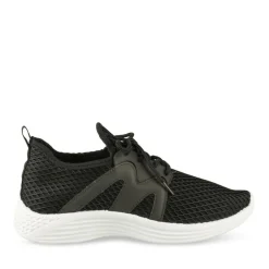 Baskets Running NOIR Femme Motif Uni A Enfiler