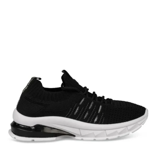Baskets Running NOIR Femme Motif Uni A Enfiler