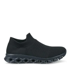 Baskets Running NOIR Femme Motif Uni A Enfiler