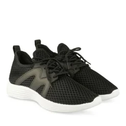Baskets Running NOIR Femme Motif Uni A Enfiler