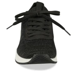 Baskets Running NOIR Femme Motif Uni Lacets
