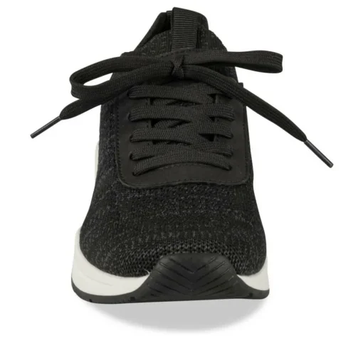 Baskets Running NOIR Femme Motif Uni Lacets