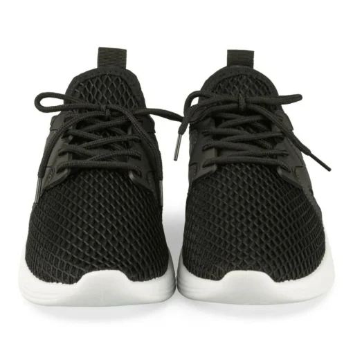 Baskets Running NOIR Femme Motif Uni A Enfiler