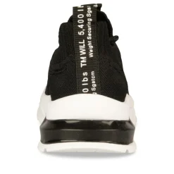 Baskets Running NOIR Femme Motif Uni A Enfiler