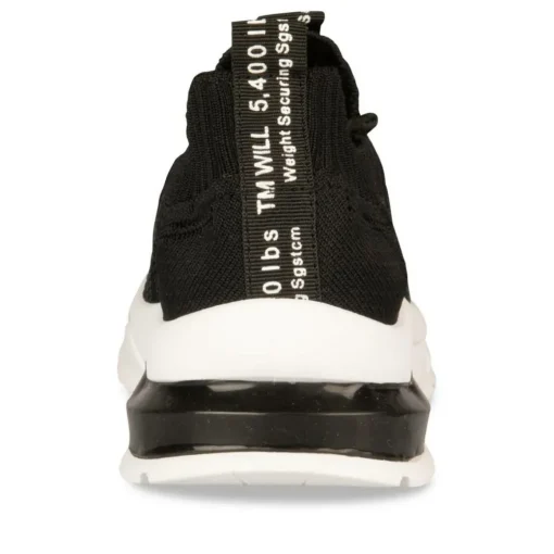 Baskets Running NOIR Femme Motif Uni A Enfiler
