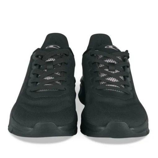 Baskets Running NOIR Femme Motif Uni Lacets