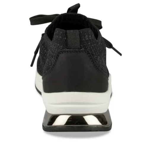 Baskets Running NOIR Femme Motif Uni Lacets