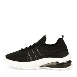 Baskets Running NOIR Femme Motif Uni A Enfiler