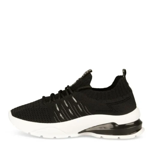 Baskets Running NOIR Femme Motif Uni A Enfiler