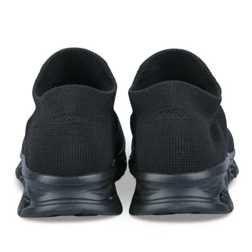 Baskets Running NOIR Femme Motif Uni A Enfiler
