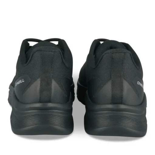 Baskets Running NOIR Femme Motif Uni Lacets