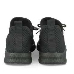 Baskets Running NOIR Femme Motif Uni Lacets