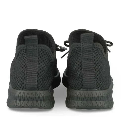 Baskets Running NOIR Femme Motif Uni Lacets