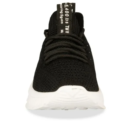 Baskets Running NOIR Femme Motif Uni A Enfiler