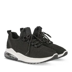Baskets Running NOIR Fille Motif Paillettes Lacets