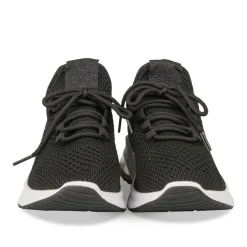 Baskets Running NOIR Fille Motif Paillettes Lacets