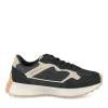 Baskets Running NOIR Garçon Motif Uni Elastique