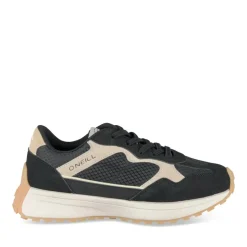 Baskets Running NOIR Garçon Motif Uni Elastique