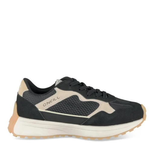 Baskets Running NOIR Garçon Motif Uni Elastique
