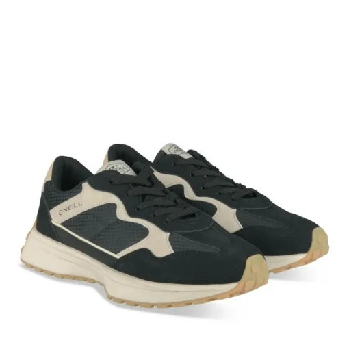 Baskets Running NOIR Garçon Motif Uni Lacets