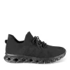 Baskets Running NOIR Homme Motif Uni Lacets