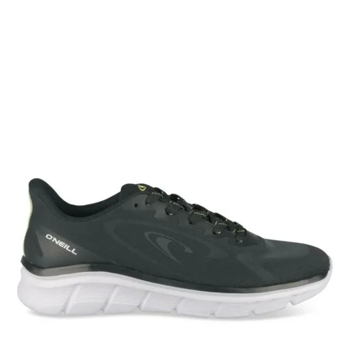 Baskets Running NOIR Homme Motif Uni Lacets