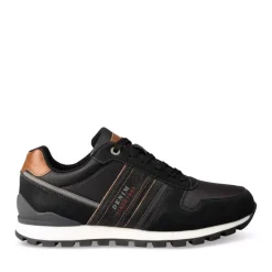 Baskets Running NOIR Homme Motif Uni Lacets