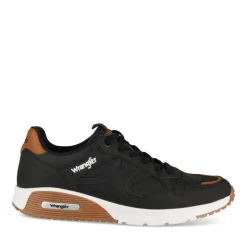 Baskets Running NOIR Homme Motif Uni Lacets