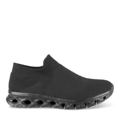 Baskets Running NOIR Homme Motif Uni A Enfiler