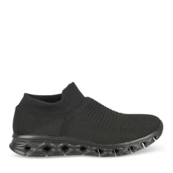 Baskets Running NOIR Homme Motif Uni A Enfiler