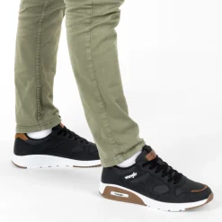 Baskets Running NOIR Homme Motif Uni Lacets
