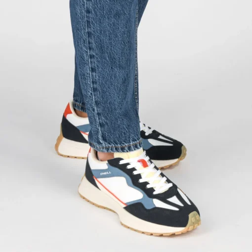 Baskets Running NOIR Homme Motif Uni Lacets