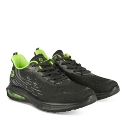 Baskets Running NOIR Homme Motif Uni Lacets