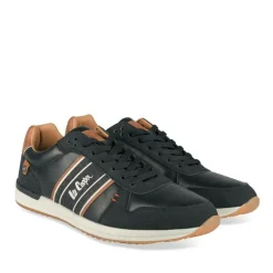 Baskets Running NOIR Homme Motif Uni Lacets