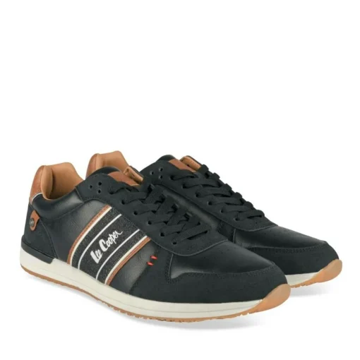 Baskets Running NOIR Homme Motif Uni Lacets