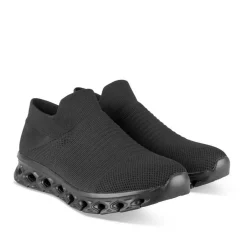 Baskets Running NOIR Homme Motif Uni A Enfiler