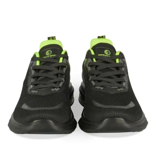 Baskets Running NOIR Homme Motif Uni Lacets