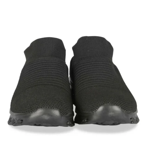 Baskets Running NOIR Homme Motif Uni A Enfiler