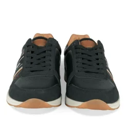 Baskets Running NOIR Homme Motif Uni Lacets