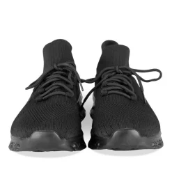 Baskets Running NOIR Homme Motif Uni Lacets