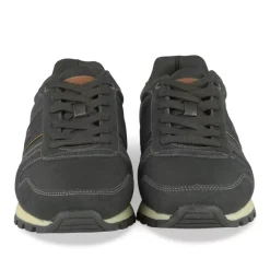 Baskets Running NOIR Homme Motif Uni Lacets