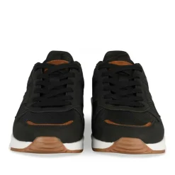 Baskets Running NOIR Homme Motif Uni Lacets