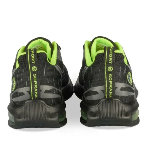 Baskets Running NOIR Homme Motif Uni Lacets