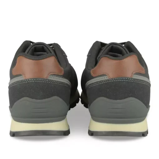 Baskets Running NOIR Homme Motif Uni Lacets