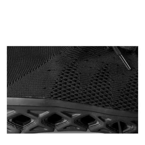Baskets Running NOIR Homme Motif Uni Lacets