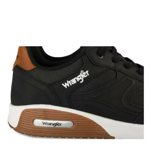 Baskets Running NOIR Homme Motif Uni Lacets