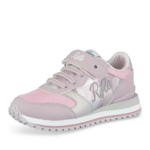 Baskets Running ROSE Fille Motif Iridescent Scratch