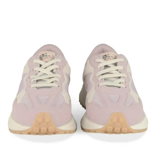 Baskets Running VIOLET Fille Motif Uni Elastique