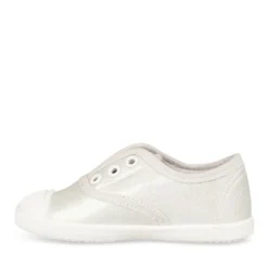 Baskets Slip-on ARGENT Fille Motif Uni Elastique